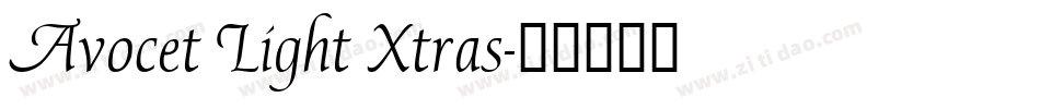 Avocet Light Xtras字体转换